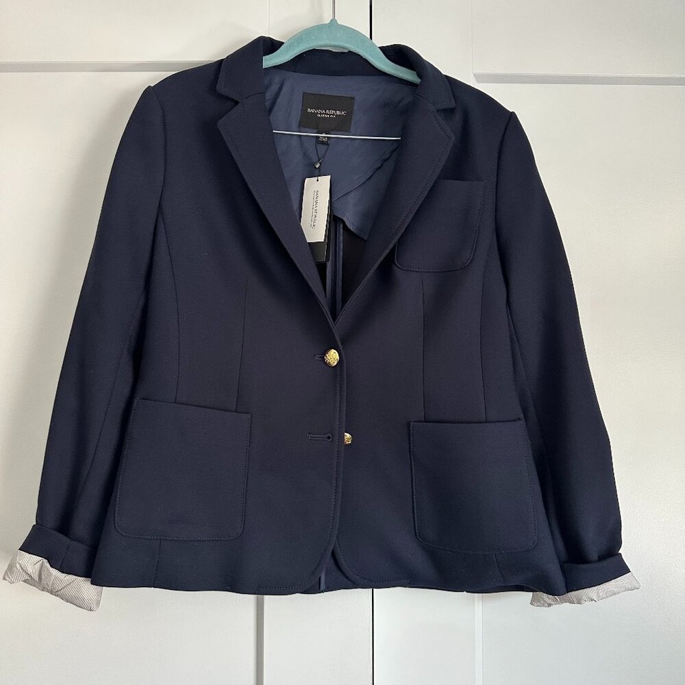 Banana Republic Classic Fit Blazer - Navy - 8 NWT